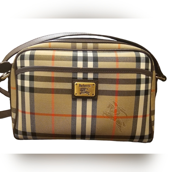 Burberrys Vintage Haymarket Check Canvas Crossbody w/ COA - Picture 1 of 11